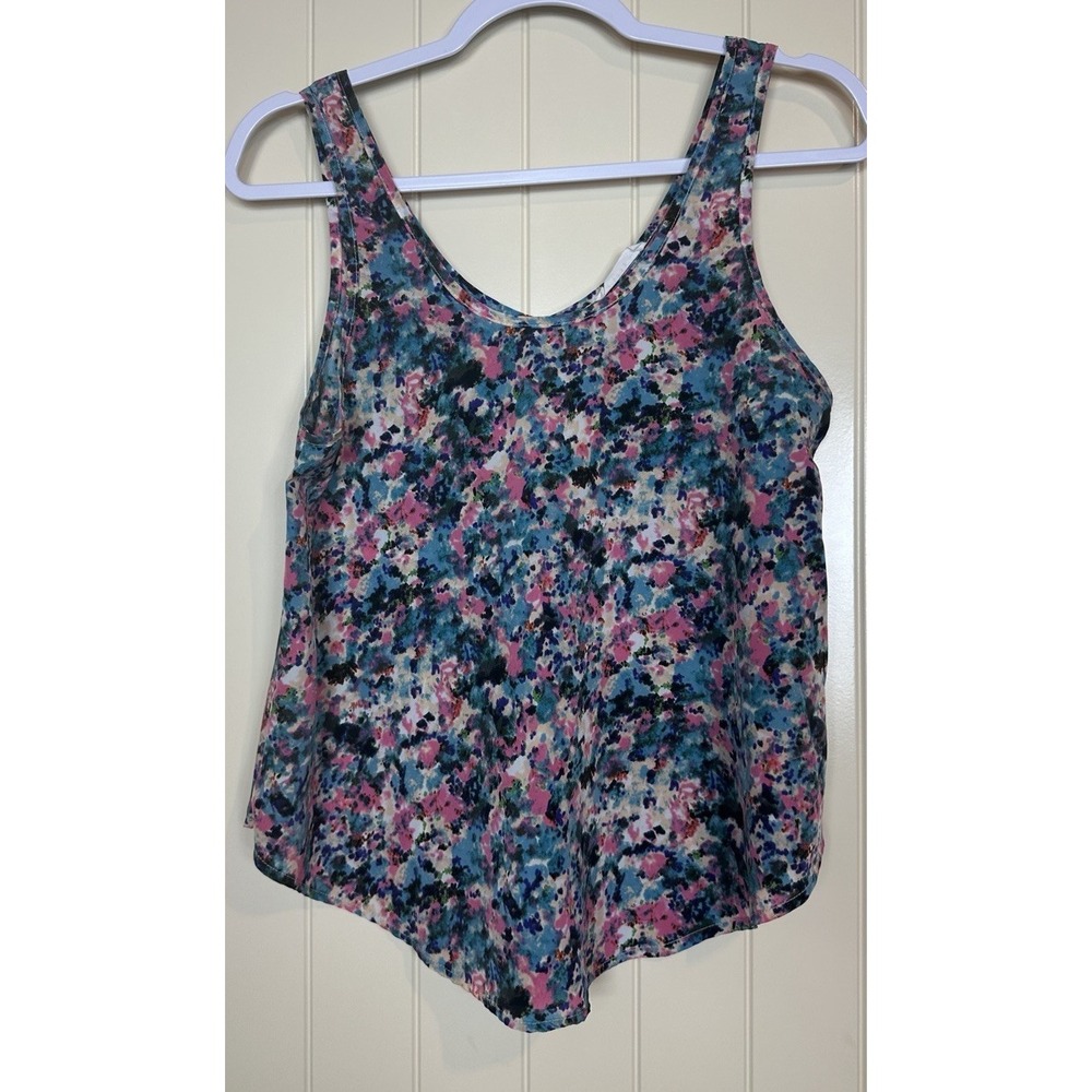 Lush multicolor Womens Tank Sleevelessโ Blouse watercolor sz S GUC